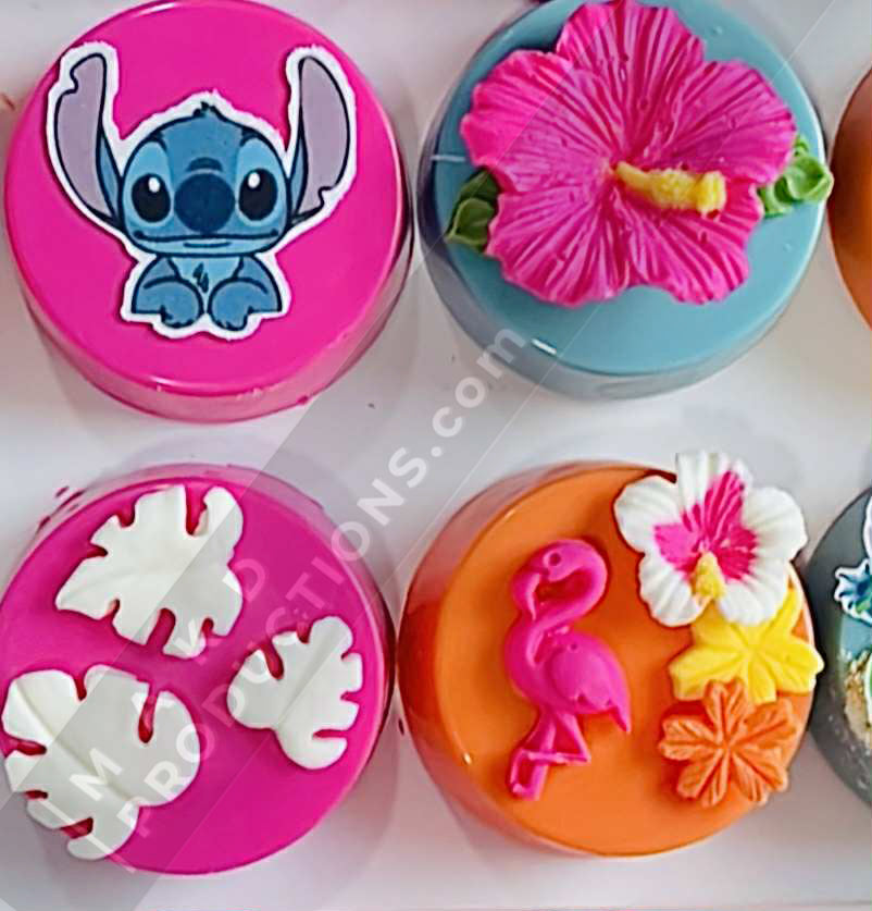 MAK D Productions Pre-Cut Edible Printed Lelo and Angel Cup Cake Circles 003 Icing Sugar Sheet Fondant Cake / Cup Cake Decoration Graphics