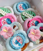 MAK D Productions Pre-Cut Edible Printed Lelo and Stitch Angel Scrump Icing Sugar Sheet Fondant Cake / Cup Cake Decoration Graphics