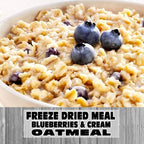 MAK D Productions Blueberries and Cream Oatmeal Freeze Dried Meal Camping Hunting Preppers Kayaking Backpacking Hiking Breakfast Bag Food
