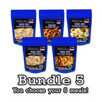 MAK D Productions 5 Pack Meal Deal for 12.75 each (63.75) Freeze Dried Meals - You Choose Your Meals - Camping Hunting Preppers Backpacking