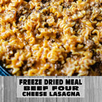 MAK D Productions Beef Four Cheese Lasagna Freeze Dried Meal Camping Hunting Preppers Backpacking Hiking Kayaking Fishing Easy Bag Food