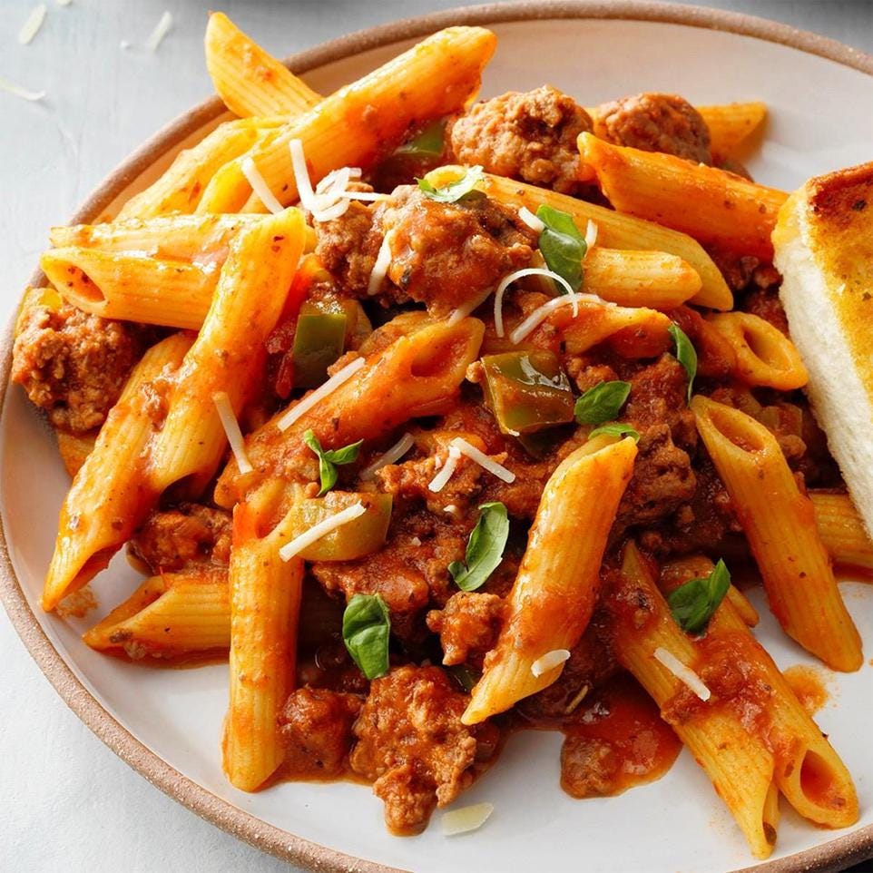 MAK D Productions Beef Marinara Penne Pasta Freeze Dried Meal Camping Hunting Preppers Backpacking Hiking Kayaking Fishing Easy Bag Meal