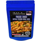 MAK D Productions Buffalo Chicken Spiral Pasta Freeze Dried Meal Camping Hunting Preppers Backpacking Hiking Kayaking Fishing Easy Bag Food