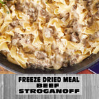 MAK D Productions Beef Pasta Stroganoff Freeze Dried Meal Camping Hunting Prep Backpacking Hiking Kayaking Fishing Emergency Easy Bag Food