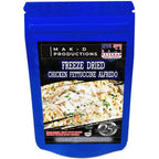 MAK D Productions Chicken Fettuccine Alfredo Pasta Freeze Dried Meal Camping Hunting Preppers Backpacking Hiking Kayaking Fishing Bag Food