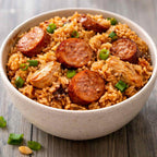 MAK D Productions Pork Sausage Jambalaya Rice Freeze Dried Meal Camping Hunting Preppers Backpacking Hiking Kayaking Fishing Bag Food