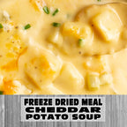 MAK D Productions Meatless Cheddar Potato Soup Freeze Dried Meal Camping Hunting Preppers Backpacking Hiking Kayaking Fishing Bag Food