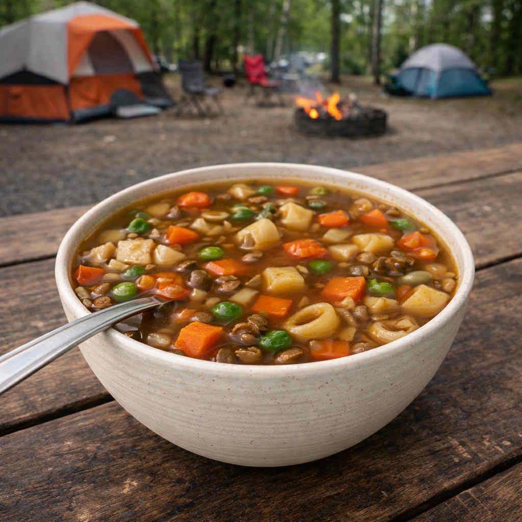 MAK D Productions Vegetable Beef Soup Freeze Dried Meal Camping Hunting Preppers Backpacking Hiking Kayaking Fishing Emergency Prep Bag Food