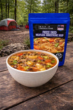 MAK D Productions Meatless Minestrone Soup Freeze Dried Meal Camping Hunting Preppers Backpacking Hiking Kayaking Fishing Bag Food