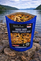 MAK D Productions Chicken Tortellini Soup Freeze Dried Meal Camping Hunting Preppers Backpacking Hiking Kayaking Fishing Bag Food