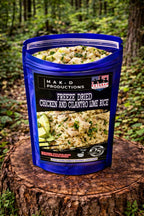 MAK D Productions Chicken & Cilantro Lime Rice Freeze Dried Meal Camping Hunting Preppers Backpacking Hiking Kayaking Fishing Easy Bag Food