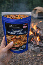 MAK D Productions Pork Sausage Jambalaya Rice Freeze Dried Meal Camping Hunting Preppers Backpacking Hiking Kayaking Fishing Bag Food