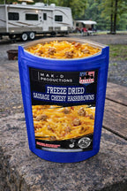 MAK D Productions Pork  Sausage Cheesy Hashbrowns Freeze Dried Meal Camping Hunting Preppers Kayaking Backpacking Hiking Breakfast Bag Food
