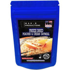 MAK D Productions Peaches and Cream Oatmeal Freeze Dried Meal Camping Hunting Preppers Kayaking Backpacking Hiking Breakfast Easy Bag Food