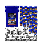 MAK D Productions 40 Pack Meal Deal for 11.99 each (479.60) Freeze Dried Meals - You Choose Your Meals Camping Hunting Preppers Backpacking