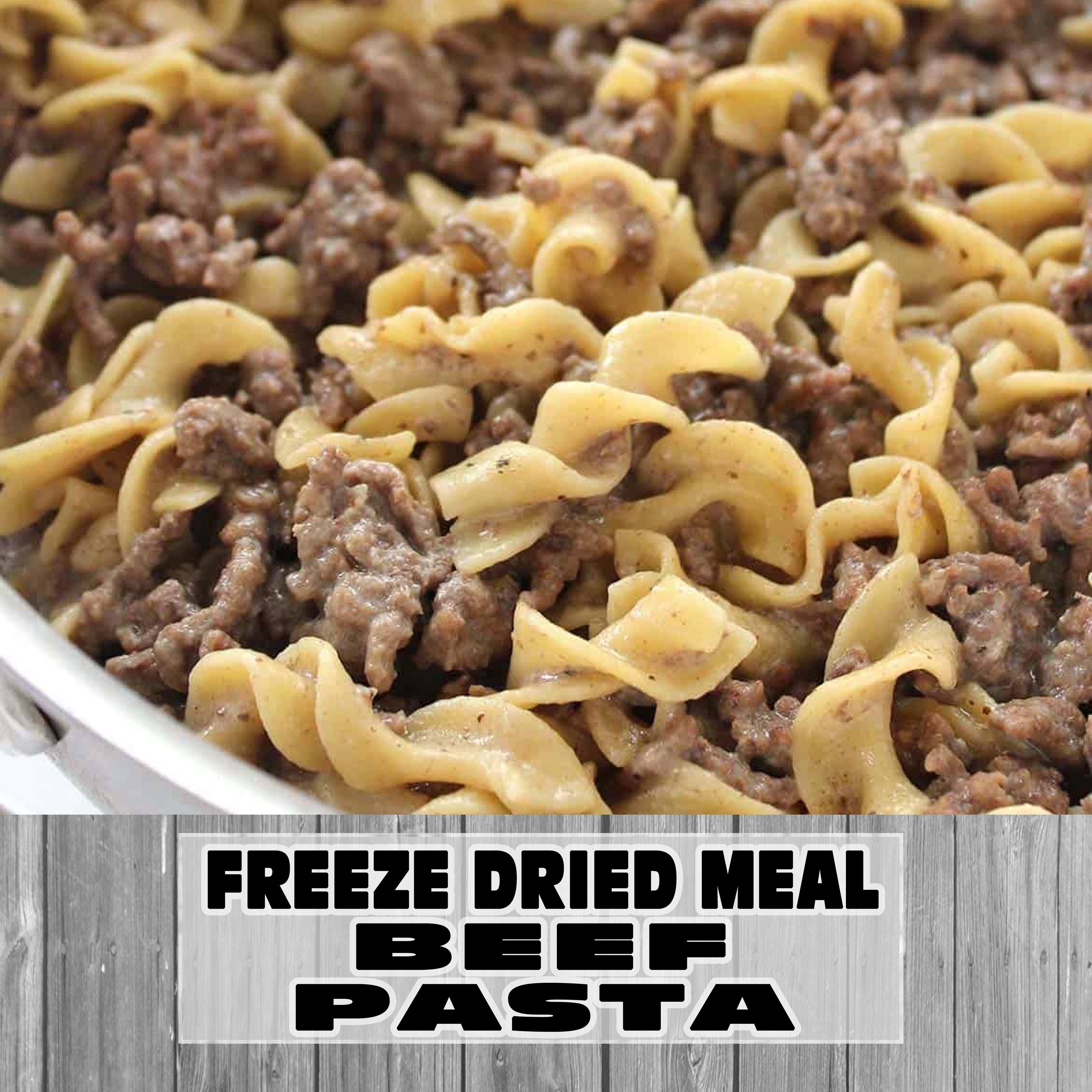 MAK D Productions Beef Pasta Freeze Dried Meal Camping Hunting Preppers Backpacking Hiking Kayaking Fishing  Emergency Prep Easy Bag Food