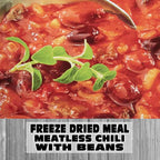 MAK D Productions Meatless Chili With Beans Freeze Dried Meal Camping Hunting Preppers Backpacking Hiking Kayaking Fishing Easy Bag Food