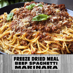 MAK D Productions Beef Pasta Spaghetti Marinara Freeze Dried Meal Camping Hunting Preppers Backpacking Hiking Kayaking Fishing Easy Bag Food