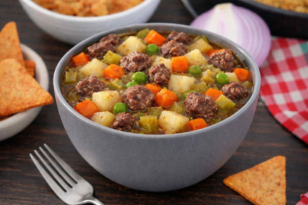 MAK D Productions Beef Stew Freeze Dried Meal Camping Hunting Preppers Backpacking Hiking Kayaking Fishing Emergency Prep Easy Bag Food