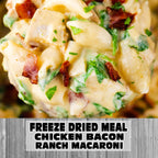 MAK D Productions Chicken Bacon Ranch Macaroni Pasta Freeze Dried Meal Camping Hunting Preppers Backpacking Hiking Kayaking Easy Bag Food
