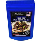 MAK D Productions Korean BBQ Beef Steak & Rice Freeze Dried Meal Camping Hunting Preppers Backpacking Hiking Kayaking Fishing Easy Bag Food