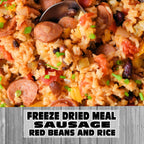 MAK D Productions Pork Sausage Red Beans and Rice Freeze Dried Meal Camping Hunting Preppers Backpacking Hiking Kayaking Fishing Bag Food