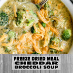 MAK D Productions Meatless Cheddar Broccoli Soup Freeze Dried Meal Camping Hunting Preppers Backpacking Hiking Kayaking Fishing Bag Food