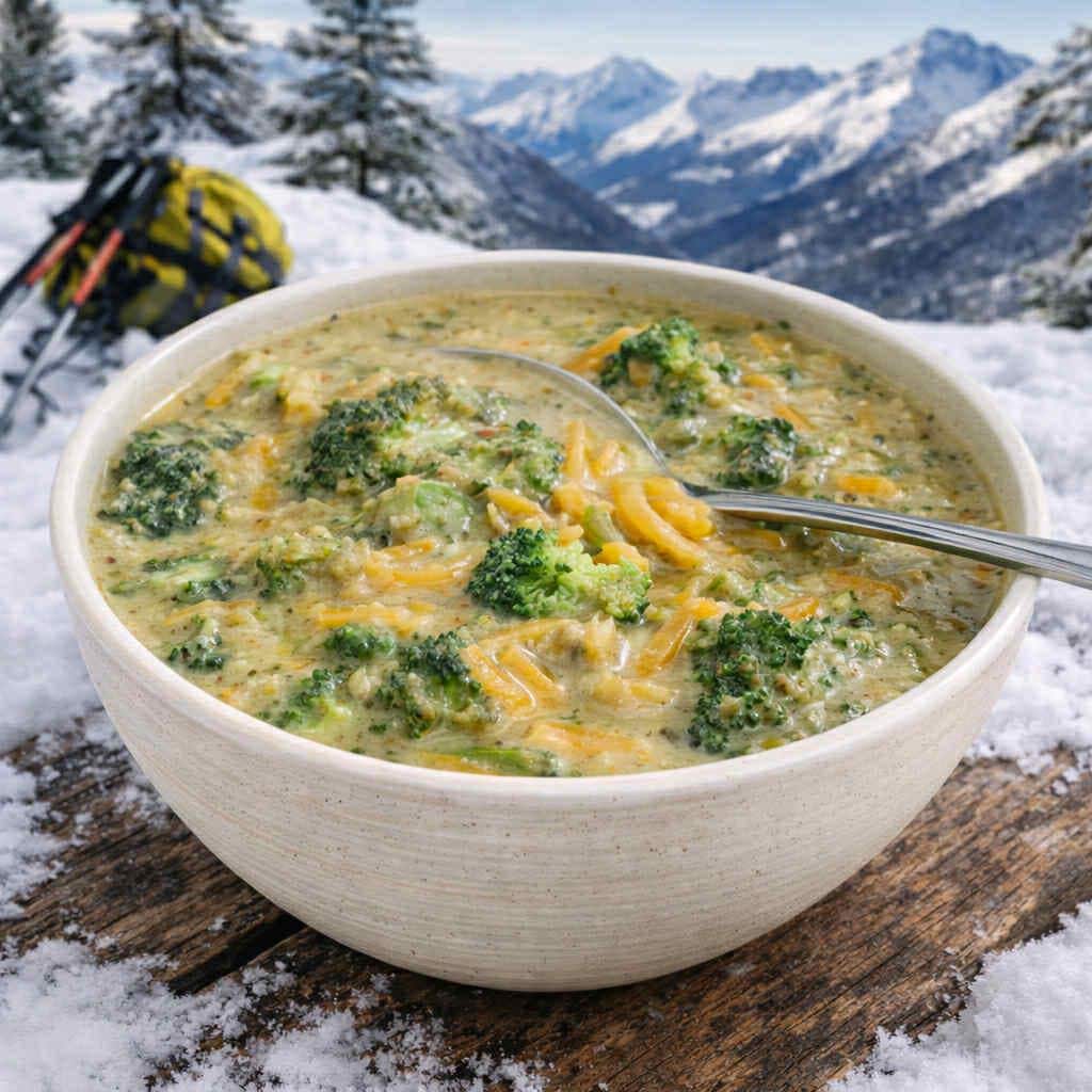 MAK D Productions Meatless Cheddar Broccoli Soup Freeze Dried Meal Camping Hunting Preppers Backpacking Hiking Kayaking Fishing Bag Food