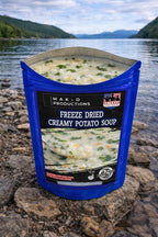 MAK D Productions Meatless Creamy Potato Soup Freeze Dried Meal Camping Hunting Preppers Backpacking Hiking Kayaking Fishing Bag Food