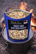 MAK D Productions Beef Pasta Stroganoff Freeze Dried Meal Camping Hunting Prep Backpacking Hiking Kayaking Fishing Emergency Easy Bag Food