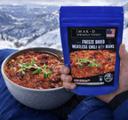 MAK D Productions Meatless Chili With Beans Freeze Dried Meal Camping Hunting Preppers Backpacking Hiking Kayaking Fishing Easy Bag Food