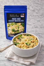 MAK D Productions Chicken, Broccoli and Rice Freeze Dried Meal Camping Hunting Prepper Backpacking Hiking Kayaking Fishing Emergency BagFood