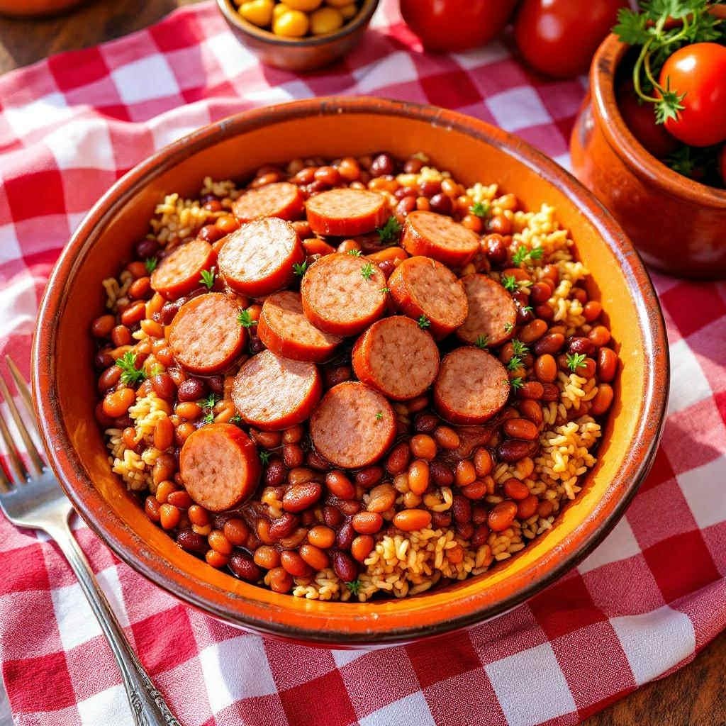 MAK D Productions Pork Sausage Red Beans and Rice Freeze Dried Meal Camping Hunting Preppers Backpacking Hiking Kayaking Fishing Bag Food