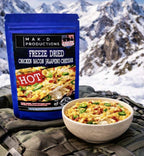 MAK D Productions Chicken Bacon Jalapeno Cheddar Macaroni (HOT) Freeze Dried Meal Camping Hunting Preppers Backpacking Hiking Kayaking Food