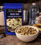 MAK D Productions Chicken Bacon Ranch Macaroni Pasta Freeze Dried Meal Camping Hunting Preppers Backpacking Hiking Kayaking Easy Bag Food