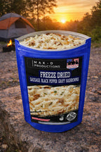 MAK D Productions Pork Sausage Gravy Hashbrowns Freeze Dried Meal Camping Hunting Preppers Kayaking Backpacking Hiking Breakfast Bag Food