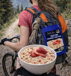 MAK D Productions Strawberries and Cream Oatmeal Freeze Dried Meal Camping Hunting Preppers Kayaking Backpacking Hiking Breakfast Bag Food