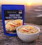 MAK D Productions Peaches and Cream Oatmeal Freeze Dried Meal Camping Hunting Preppers Kayaking Backpacking Hiking Breakfast Easy Bag Food